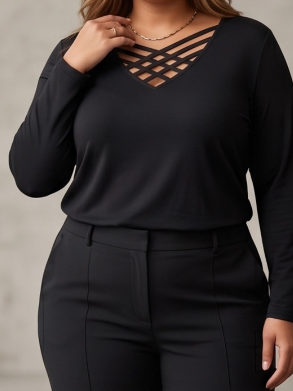 Rainbow Bridge Long Sleeve V Neck Chic Tunic Top